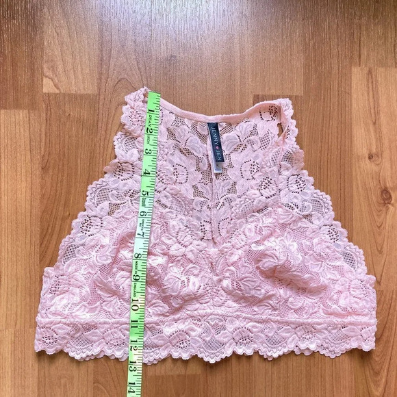 JENNY Jen Mia Lace Pale Pink Bralette, Hourglass Racerback, Size XL - Picture 5 of 12